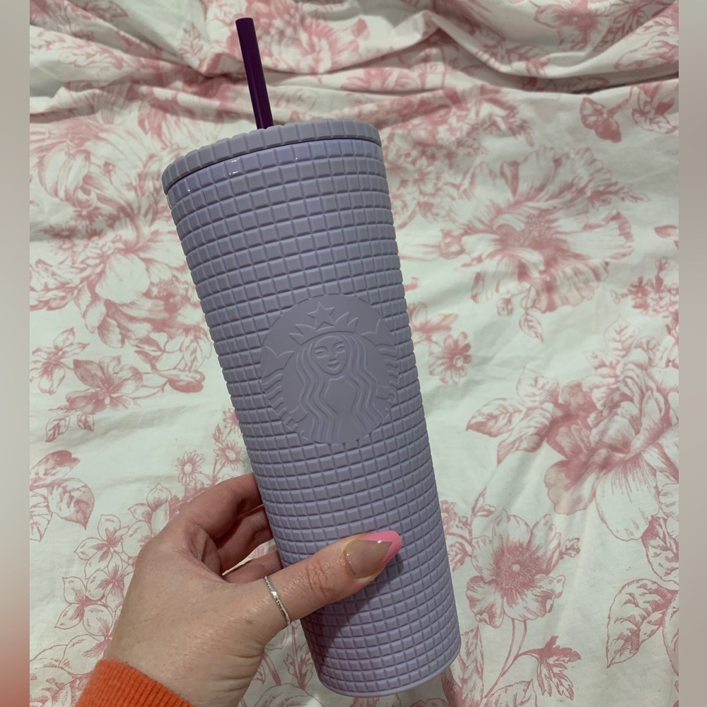 2021 Starbucks Lilac Matte Grid Tumbler